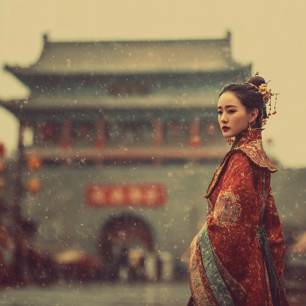 西安城墙上的美女，喜欢的不只是外表哦！