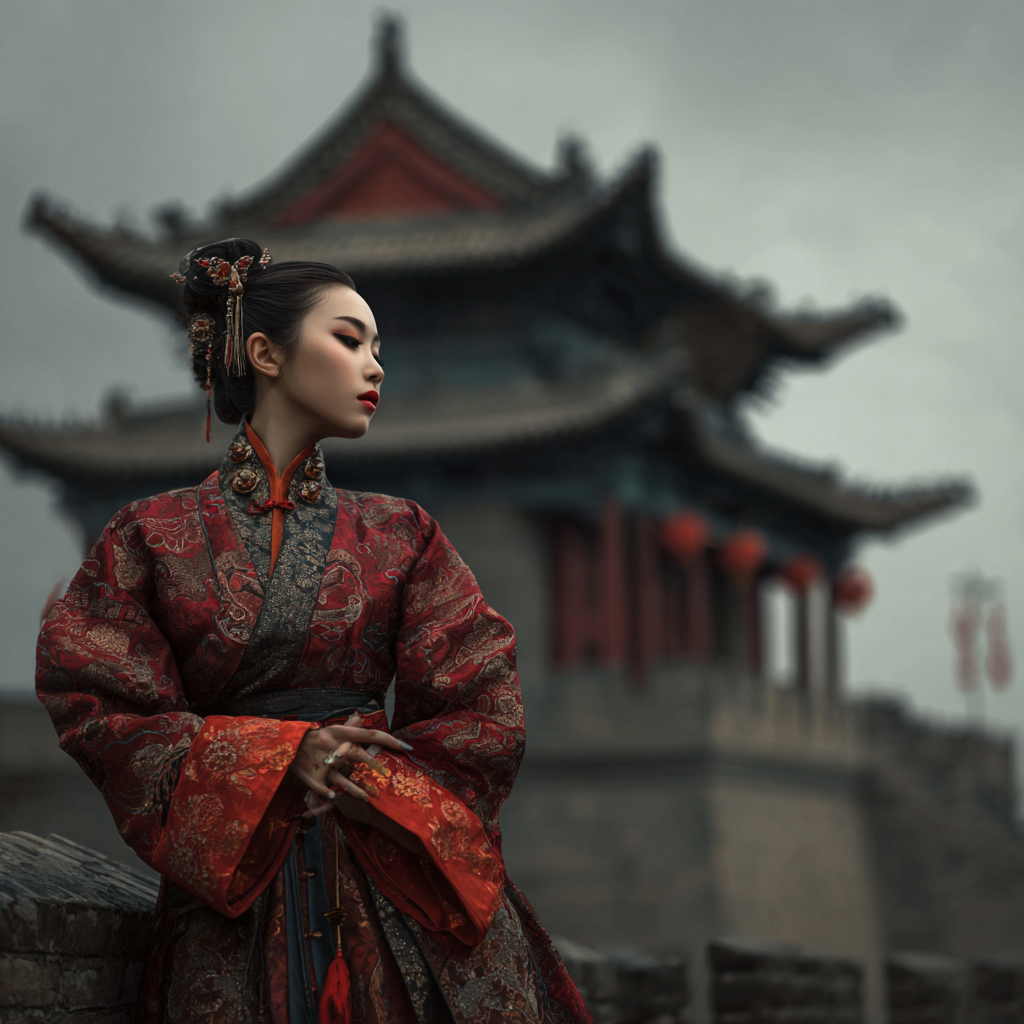 西安城墙上的美女，喜欢的不只是外表哦！