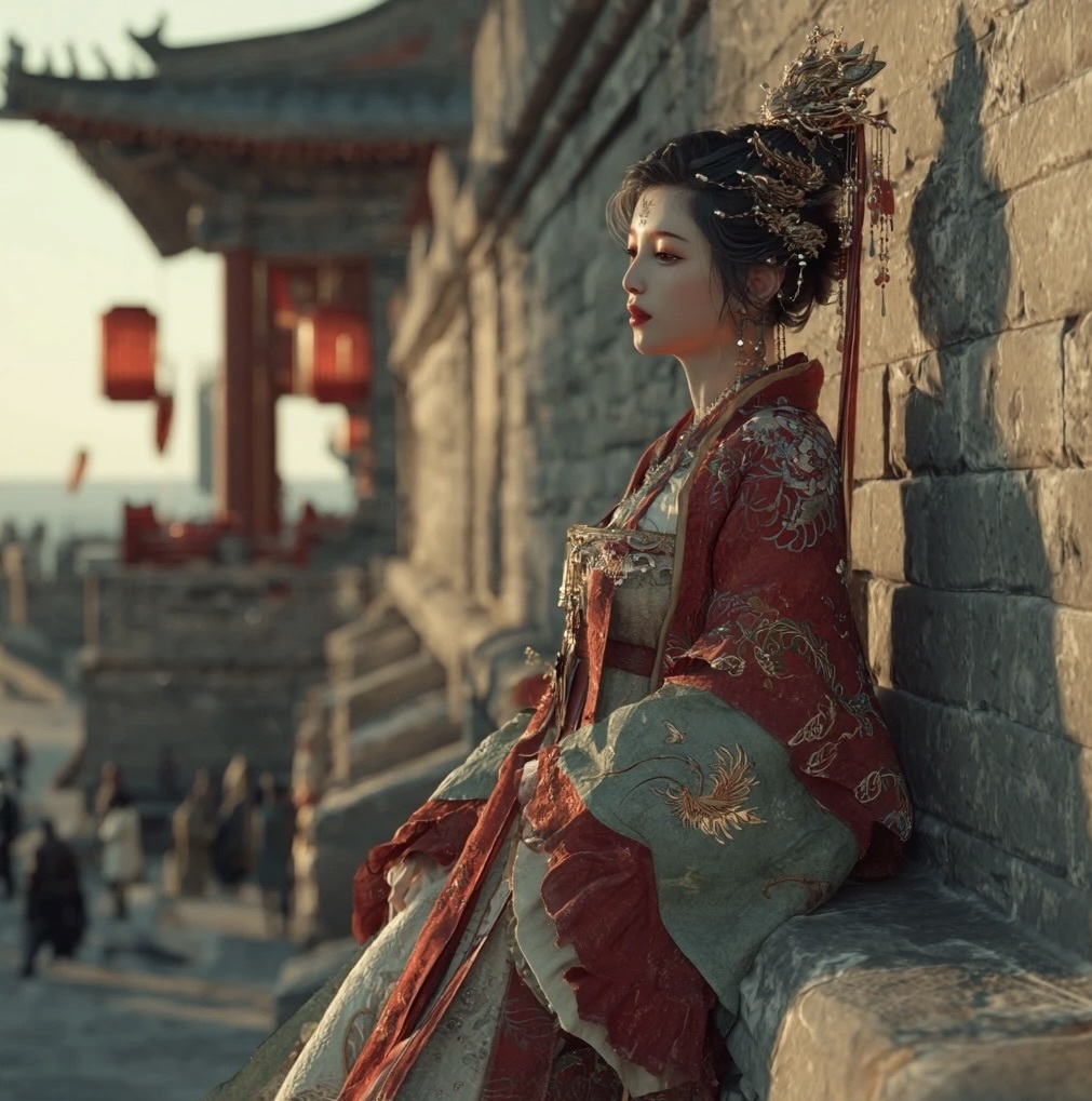 西安城墙上的美女，喜欢的不只是外表哦！