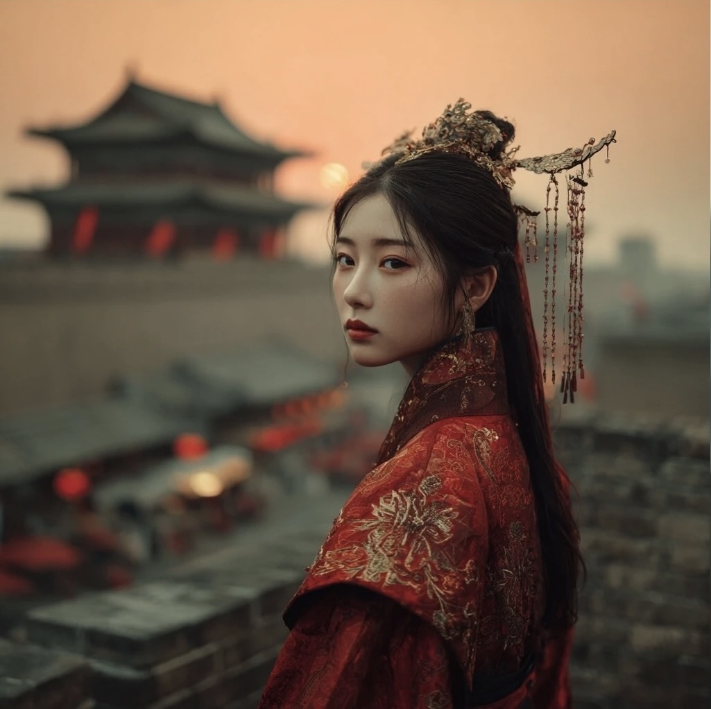 西安城墙上的美女，喜欢的不只是外表哦！